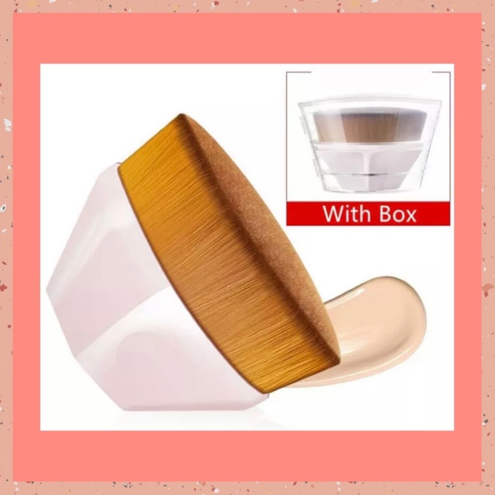 Six Corners Light Pink / Brown Makeup Kabuki Brush